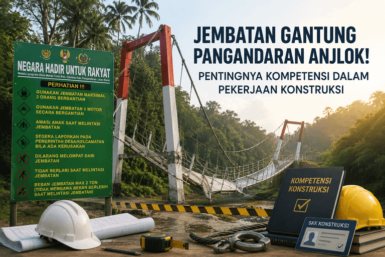 Jembatan Gantung Pangandaran Anjlok! Pentingnya Kompetensi Dalam Pekerjaan Konstruksi